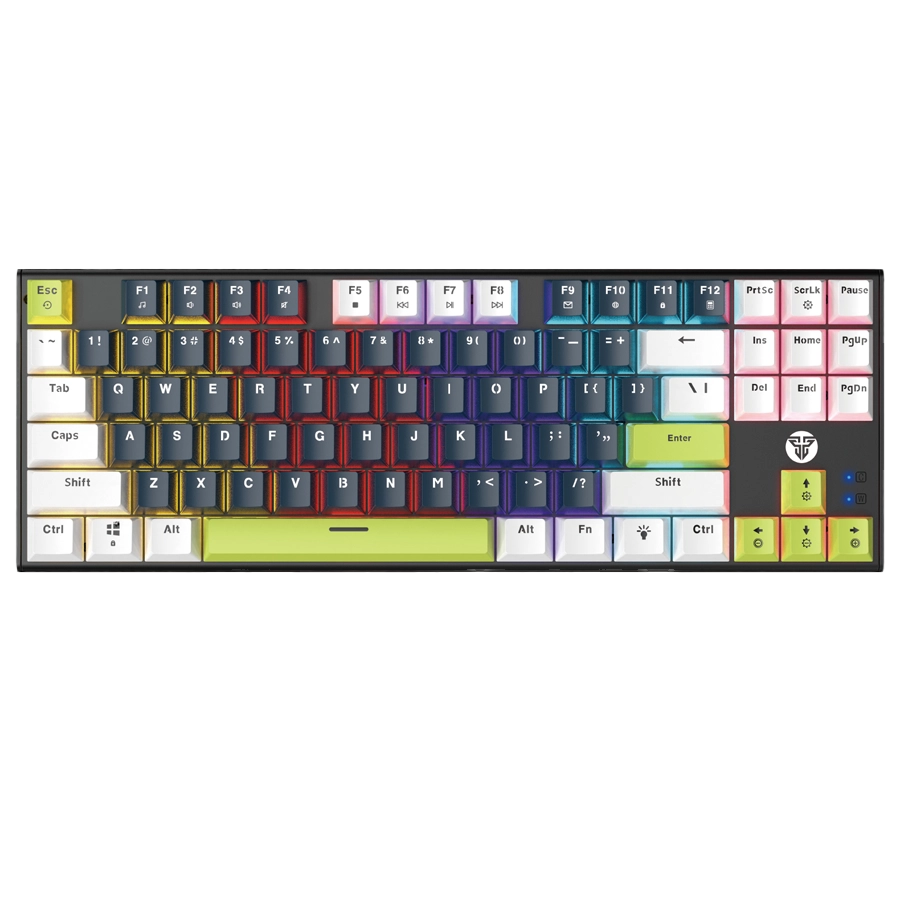 TECLADO MECÁNICO FANTECH ATOM87S MK877S MORI 80% ARGB USB AZUL MARINO SWITCH TARO INGLÉS US