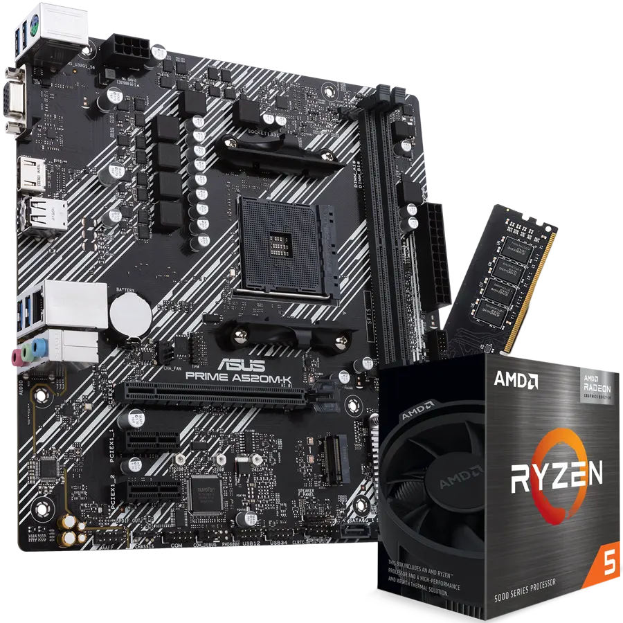 Combo de Actualización: Ryzen 5 5600G + A520M K PRIME + 16GB 3200Mhz