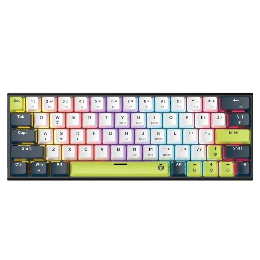 TECLADO MECÁNICO FANTECH ATOM63 MK874V2 MORI 60% ARGB USB BLANCO SWITCH TARO INGLÉS US