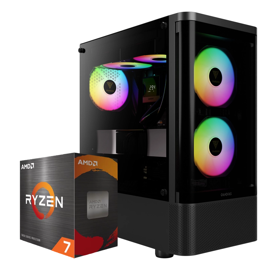 Pc Armada Gamer AMD Ryzen Ryzen 7 5700X + B550M + 16GB + SSD 960GB + RTX 5060 Ti 