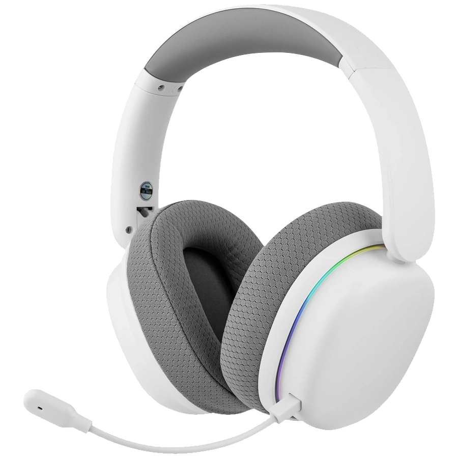 Auriculares Inalámbricos Gamer Aula G7 PRO 40mm 7.1 Surround Batería Recargable BT 2.4G USB Blanco