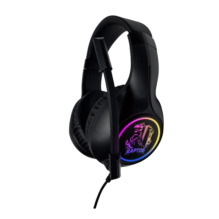 Auriculares Headset Raptor Shadow Core 7.1 RGB 50mm USB/3.5mm