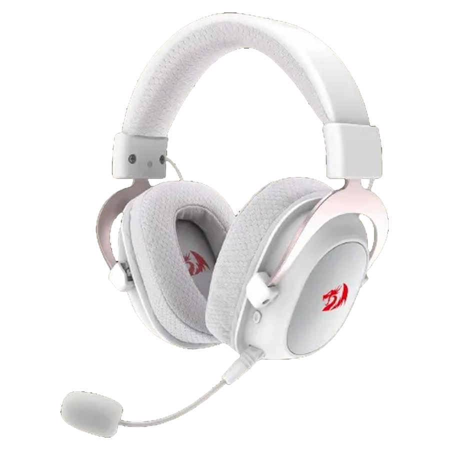 AURICULARES INALÁMBRICOS GAMER REDRAGON ZEUS PRO H510W-PRO 53MM 7.1 SURROUND BT USB RGB BLANCO