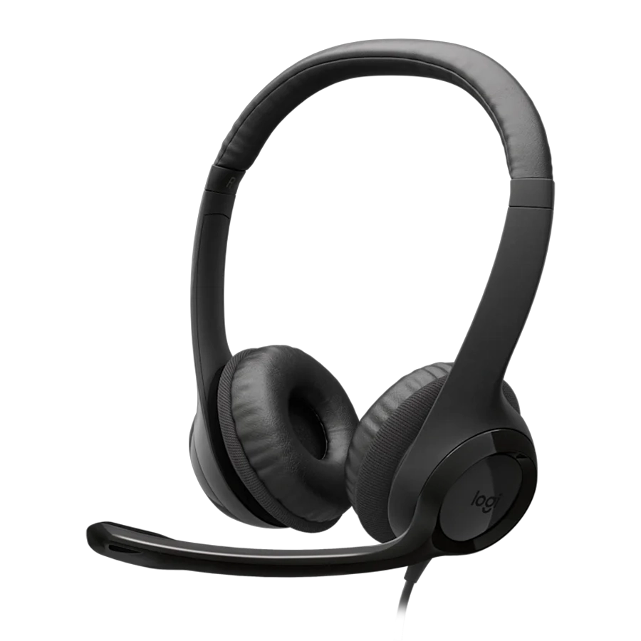 Auriculares c/ Micrófono Logitech H390 USB 30mm Negro