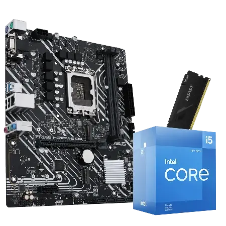 Combo Actualizacion Intel Core i5 12400F + H610M + 8GB *REQUIERE PLACA DE VIDEO