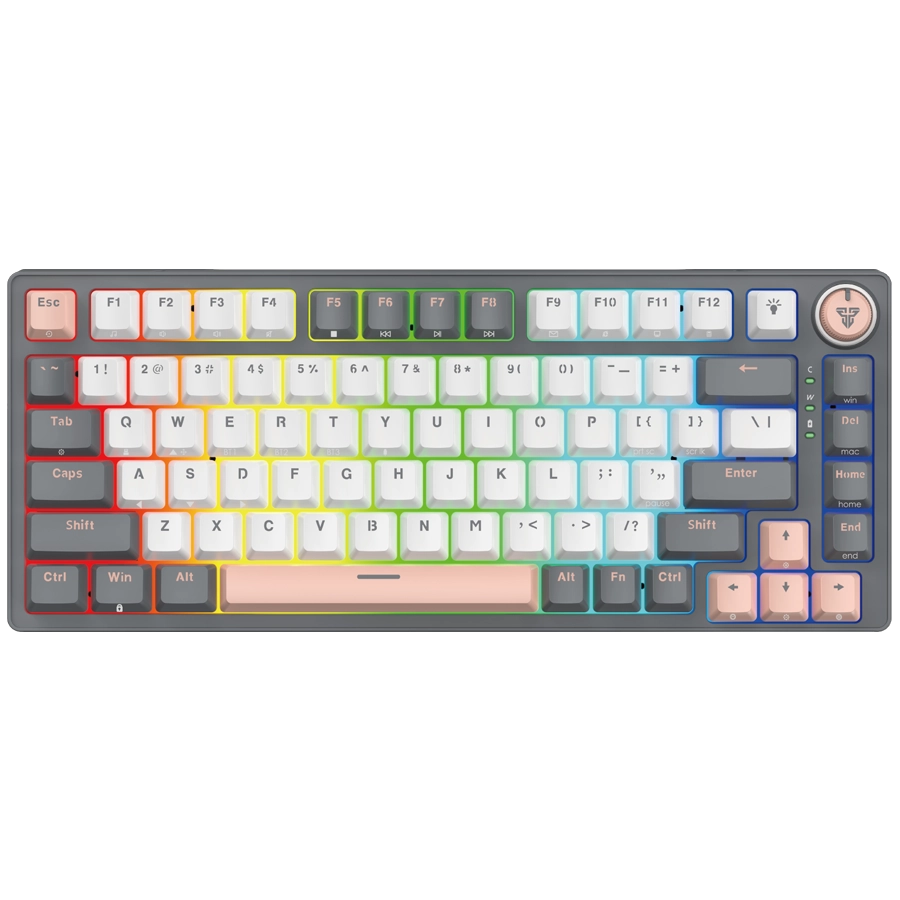 TECLADO MECÁNICO INALÁMBRICO FANTECH ATOM PRO83 MK913 SATURN 75% ARGB BT USB SWITCH BLUE INGLÉS US