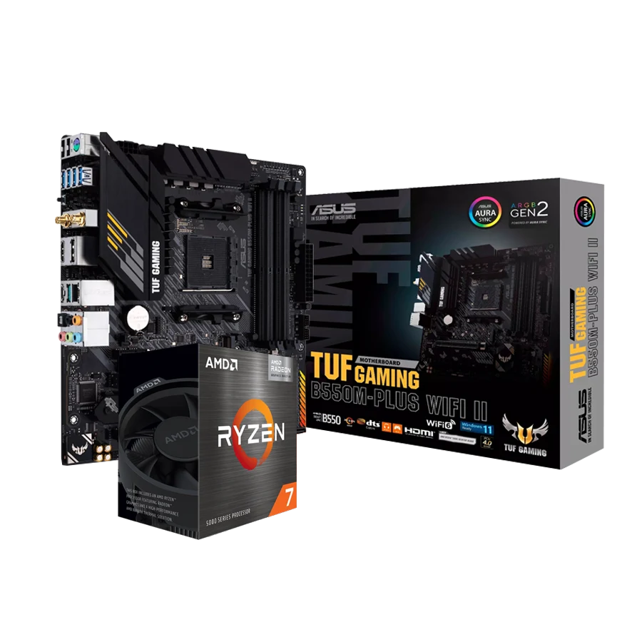 COMBO ACTUALIZACIÓN AMD 7 5700G + ASUS TUF GAMING B550M-PLUS WIFI II
