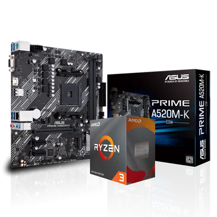 COMBO ACTUALIZACIÓN AMD RYZEN 3 4100 + A520M *REQUIERE PLACA DE VIDEO*