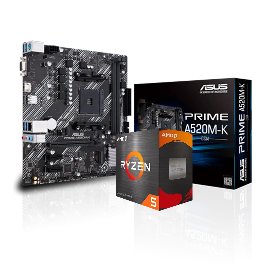 Combo Actualización AMD Ryzen 5 5600GT + ASUS PRIME A520M-K/CSM