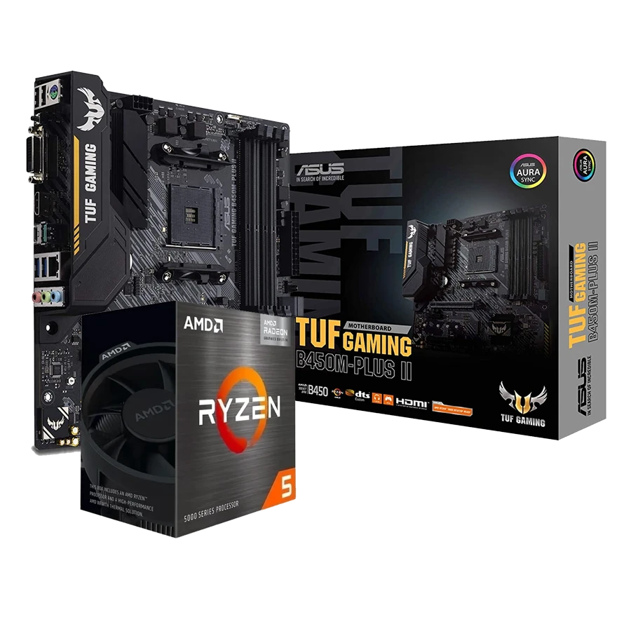 Combo Actualización AMD Ryzen 5 5600G + ASUS TUF GAMING B450M-PLUS II