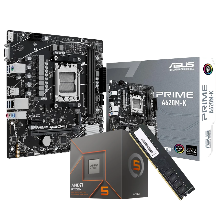 Combo Actualización AMD Ryzen 5 8500G + ASUS PRIME A620M-K + 16GB DDR5