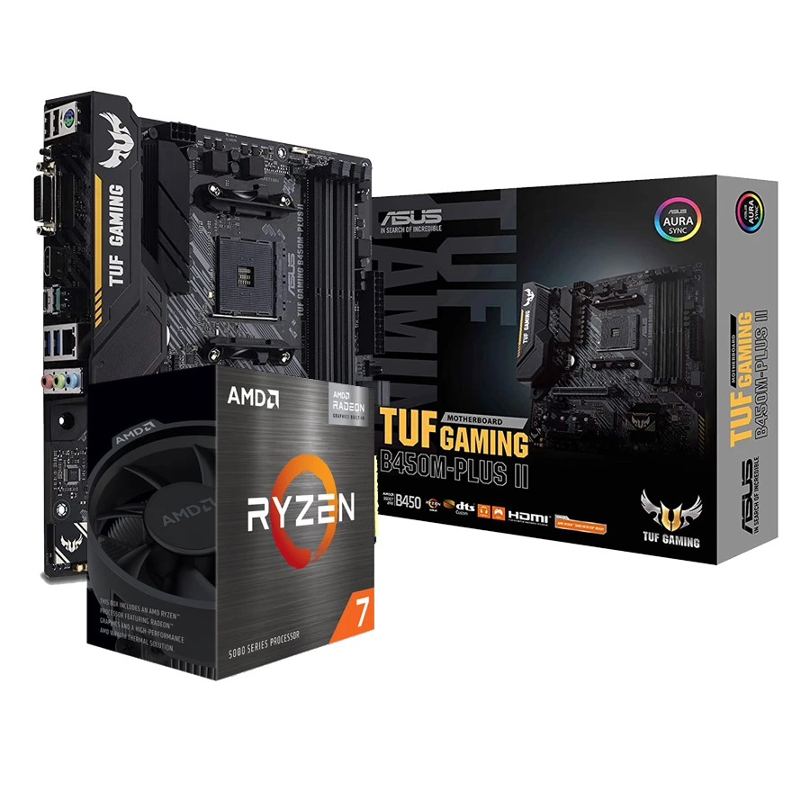 Combo Actualización AMD Ryzen 7 5700G + ASUS TUF GAMING B450M-PLUS II