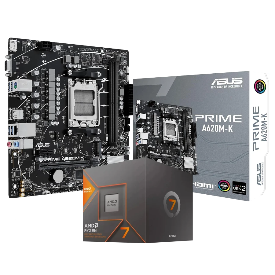 Combo Actualización AMD Ryzen 7 8700G + ASUS PRIME A620M-K