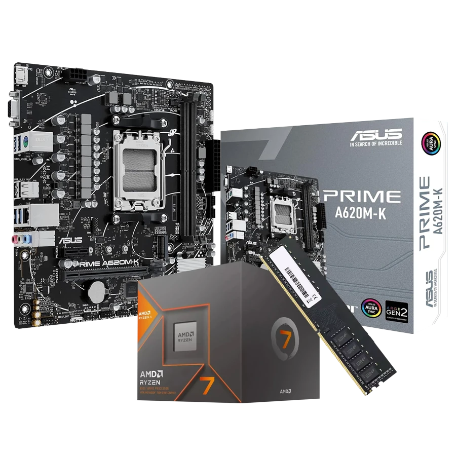 Combo Actualización AMD Ryzen 7 8700G + ASUS PRIME A620M-K + 16GB DDR5