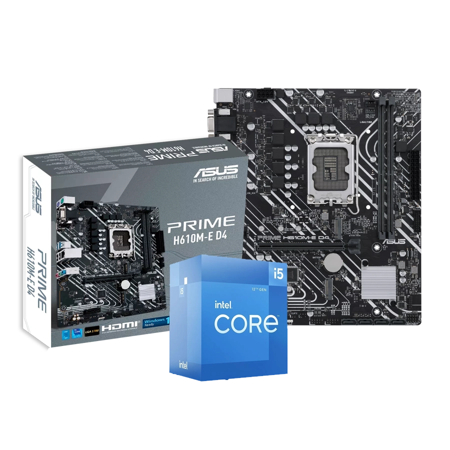Combo Actualización Intel Core i5-12400F + H610M D4 *REQUIERE PLACA DE VIDEO*