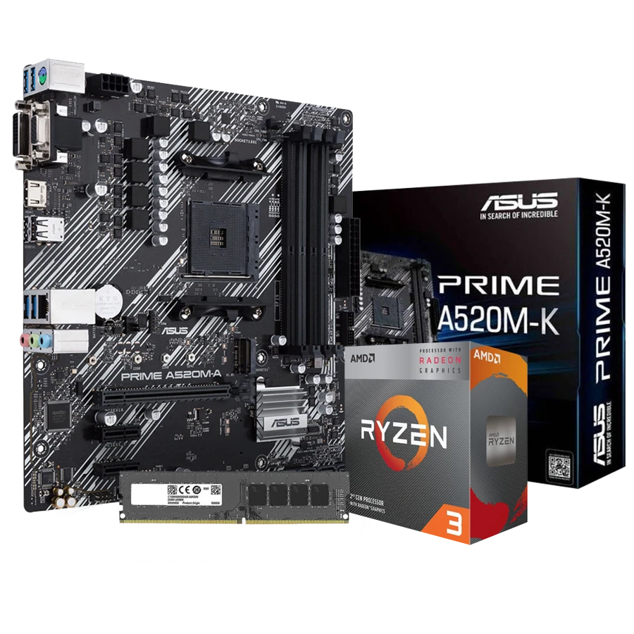 Combo Actualización: Ryzen 3 3200G + A520 + 16GB 3200Mhz