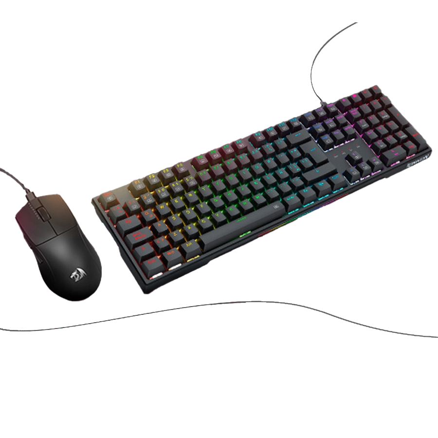 Combo Gamer Redragon S146 Teclado Trundle K668 Switch Red Español LA Mouse K1NG M724 26K DPI