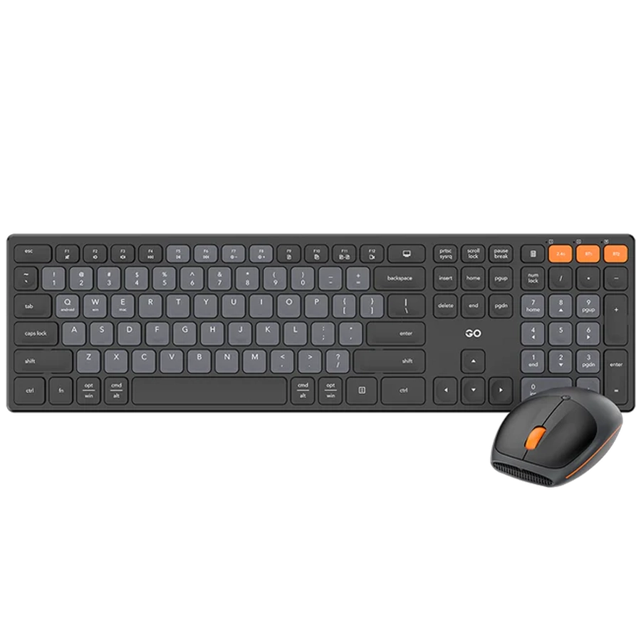 COMBO TECLADO Y MOUSE INALÁMBRICO FANTECH GO POP WK895 BLUETOOTH NEGRO INGLÉS US