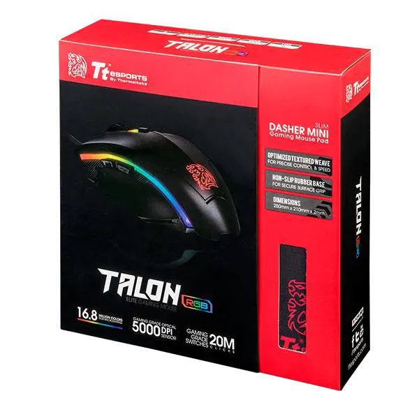 Combo Mouse y Pad Gamer Thermaltake Tt eSPORTS TALON Elite RGB