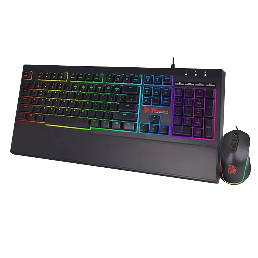 Combo Teclado y Mouse Gamer Thermaltake Tt eSPORTS CHALLENGER Elite RGB Reposamanos 3200dpi Español