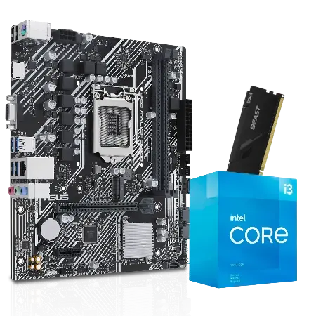 Combo Actualizacion Intel Core i3 10105F + H510M + 8GB*REQUIERE PLACA DE VIDEO