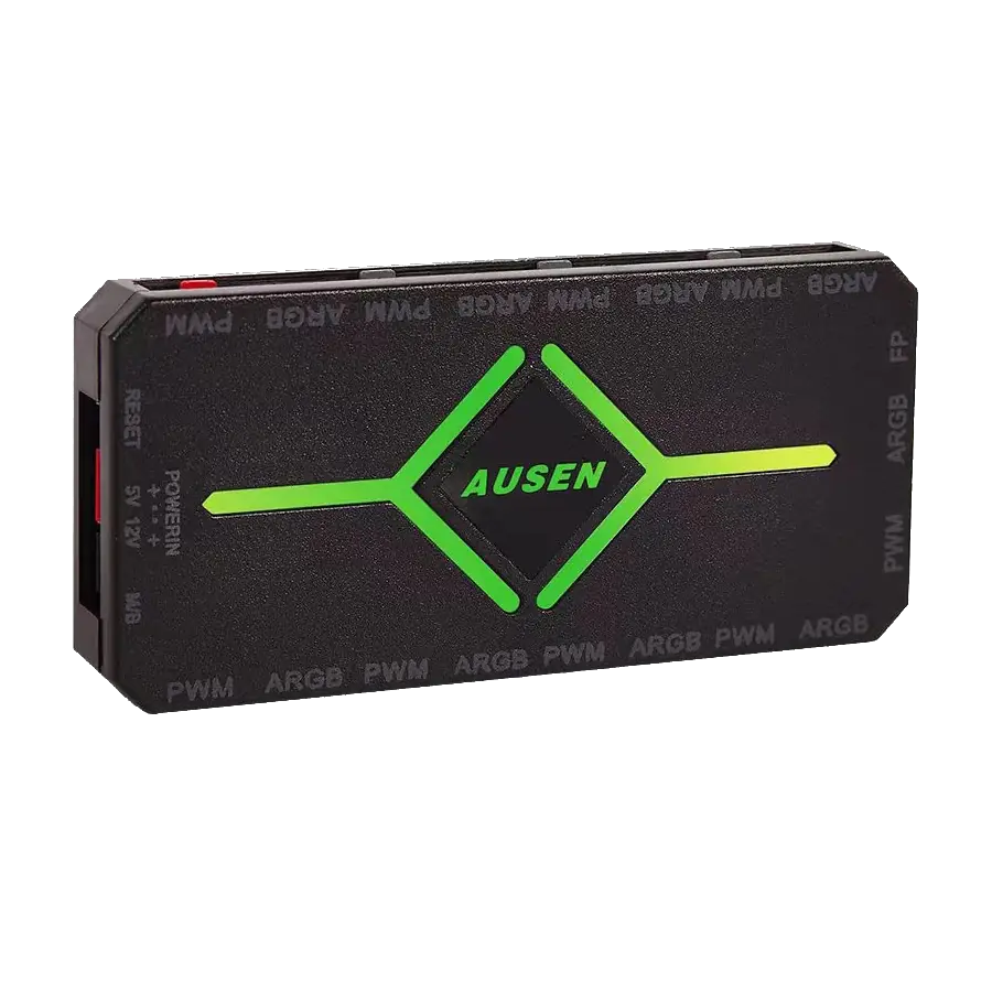 CONTROLADORA HUB FAN COOLER AUSEN 9X PWM + ARGB C/ CONTROL REMOTO