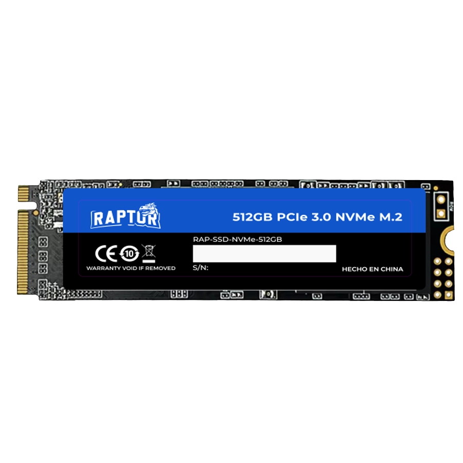DISCO SÓLIDO SSD RAPTOR LEGACY 512GB M.2 2280 NVME PCIE 3.0 3D QLC NAND 3100MB/S