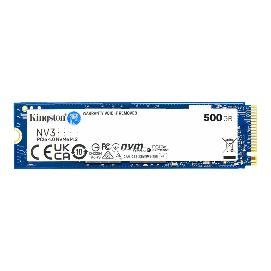 Disco Sólido SSD Kingston NV3 500GB M.2 2280 NVMe PCIe Gen4x4 5000MB/s