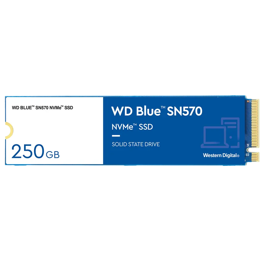 Disco Sólido SSD M.2 Western Digital WD Blue SN570 250GB 2280 PCIe 3.0 x4 NVMe 3300MB/s