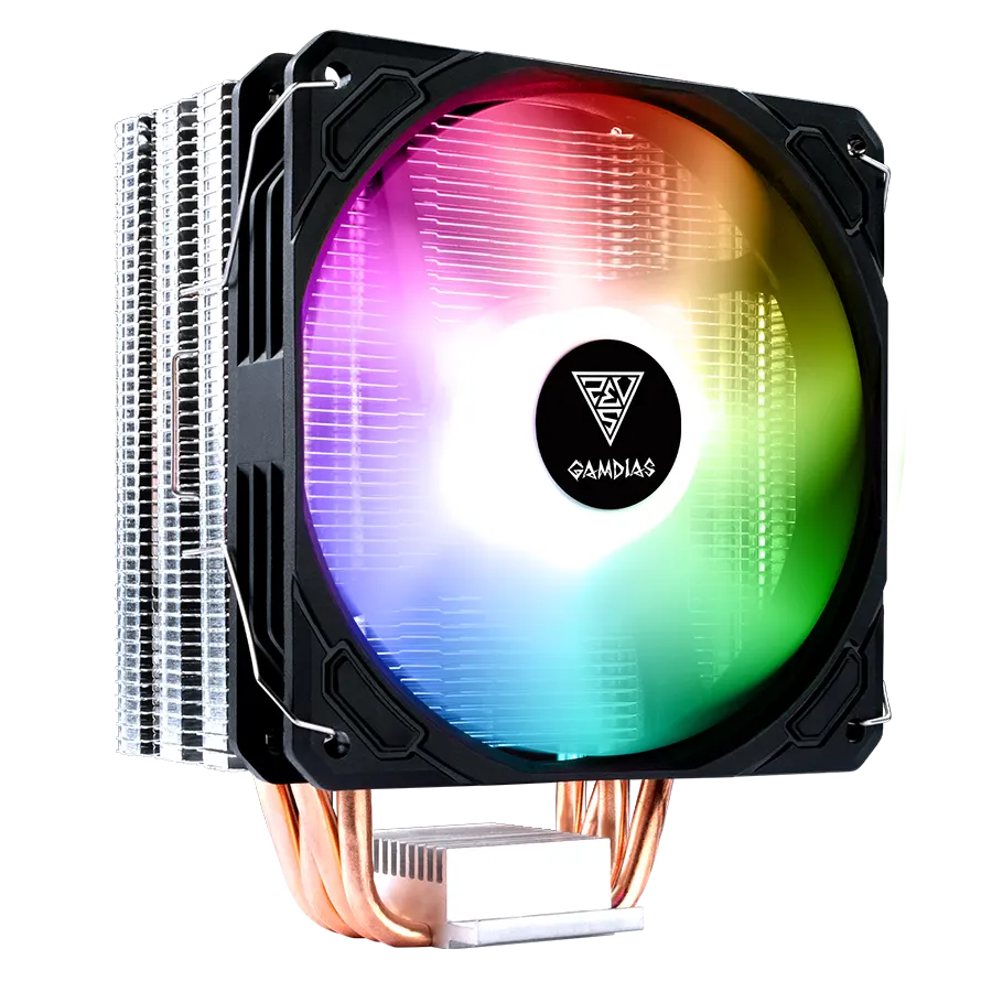 Disipador Air Cooler CPU GAMDIAS BOREAS E1-410 154,5mm 2000rpm ARGB Negro AMD Intel comp. LGA1700