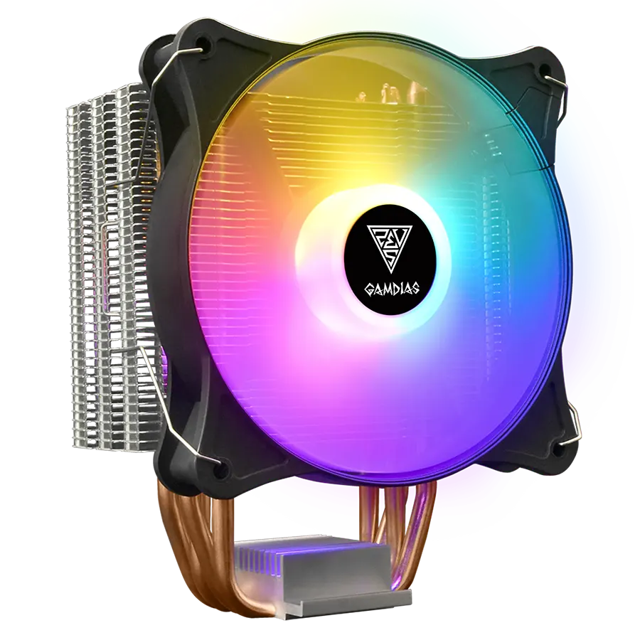 Disipador Air Cooler CPU GAMDIAS BOREAS E1-410 LITE 154,5mm 2000rpm RGB AMD Intel comp. LGA1700
