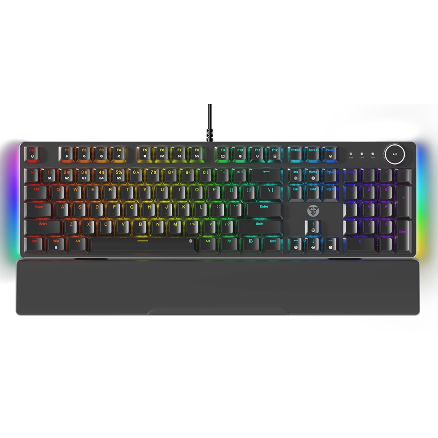 TECLADO MECÁNICO FANTECH MK894 MAXPOWER II ARGB REPOSAMUÑECA USB NEGRO SWITCH LEMON ZEST INGLÉS US