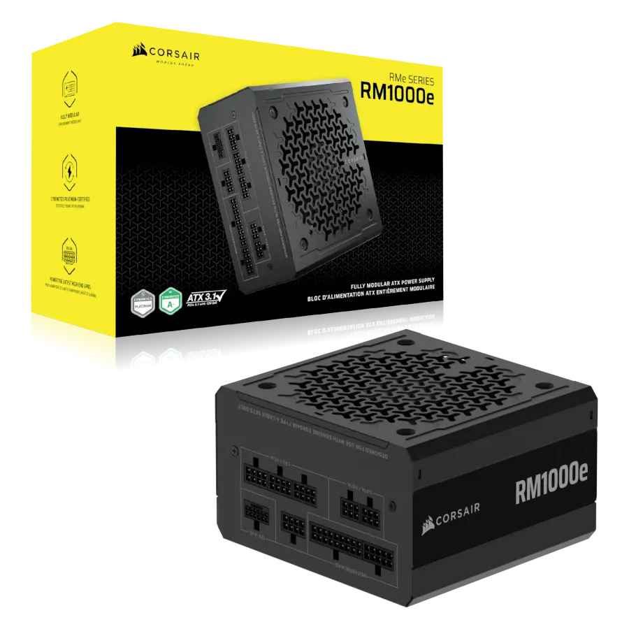 Fuente CORSAIR RM1000e 1000W Gold Full Modular ATX 3.1 PCIe 5.1 12V-2x6