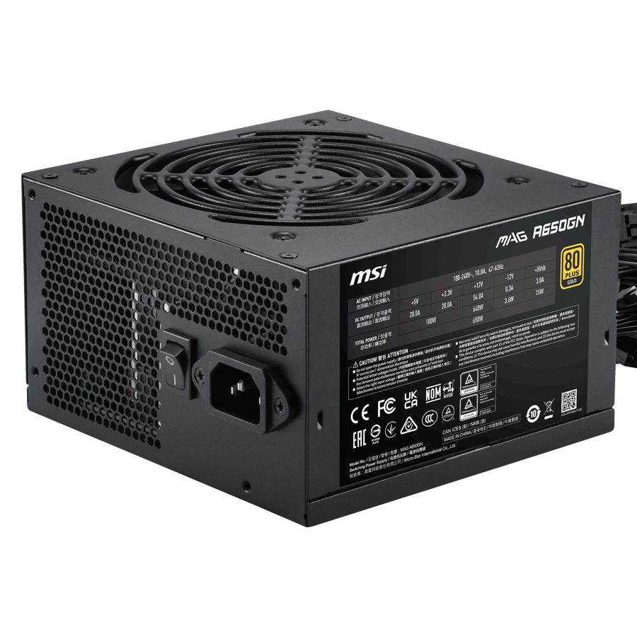 FUENTE MSI MAG A650GN 650W 80 PLUS GOLD