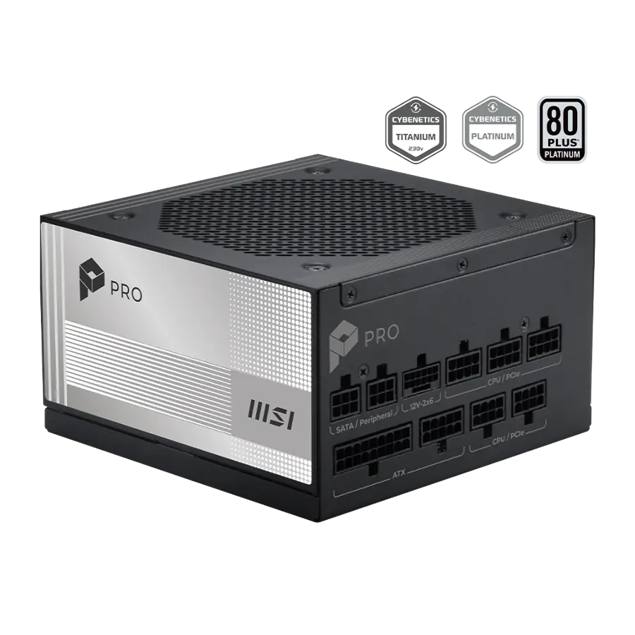FUENTE MSI PRO A1000PL PCIE5 1000W 80 PLUS PLATINUM ATX 3.1 PCIE 5.1 12V-2X6