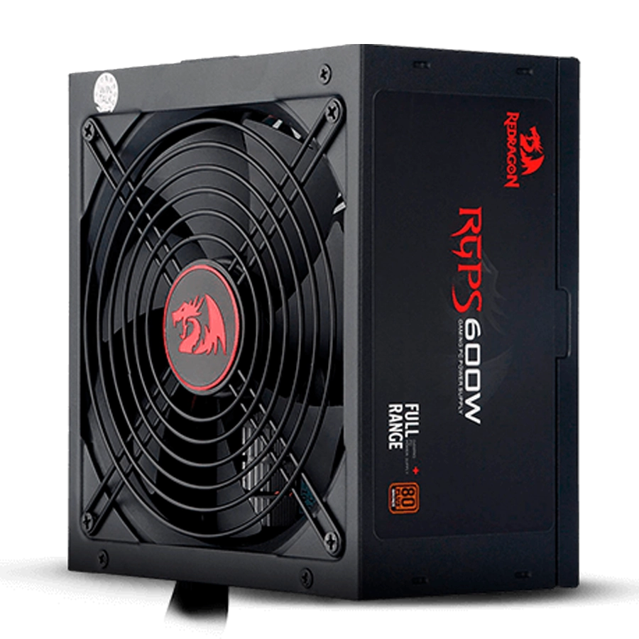 Fuente Redragon RGPS-600W PS002 80 PLUS Bronze ATX Fan 140mm Negro