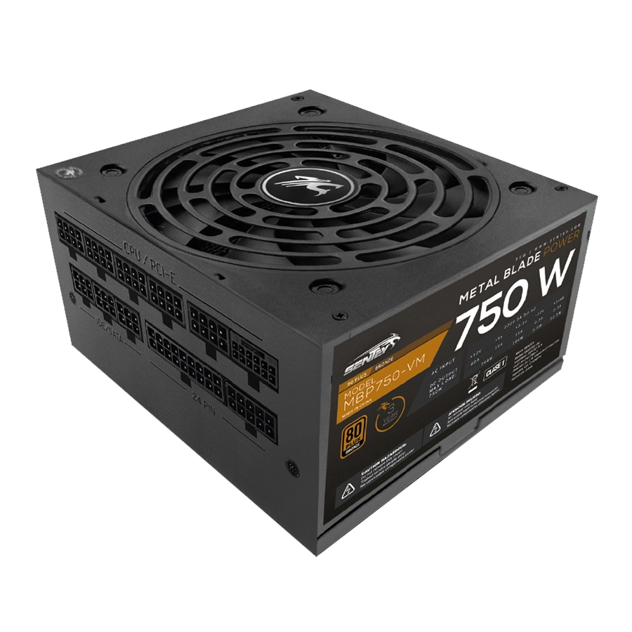 Fuente de Alimentación Sentey MBP750-VM 750W 80 PLUS Bronze Full Modular ATX 3.1 PCIe 5.1