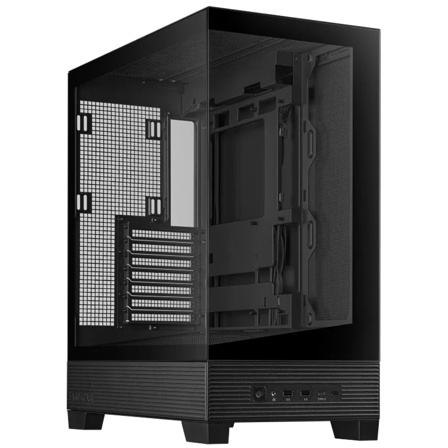 Gabinete ASUS A31 Mid Tower ATX BTF TG USB-C Base Inclinada 8º Negro
