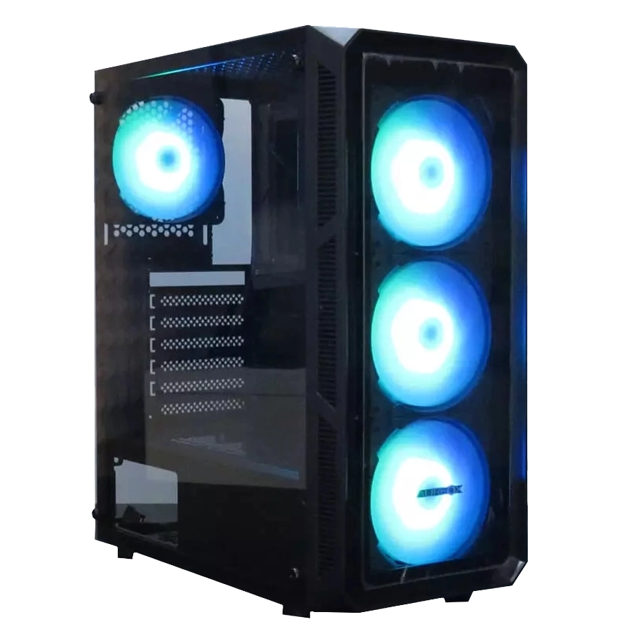 Gabinete AUREOX RHEA ARX 400G ATX Negro 4xFan ARGB