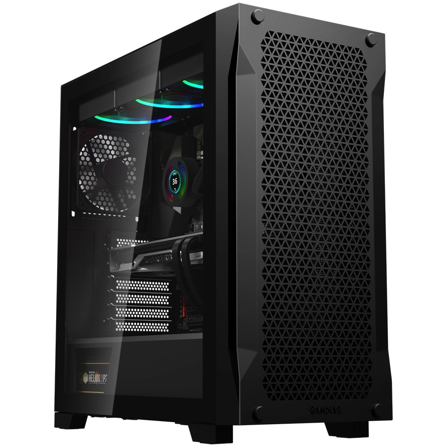 GABINETE GAMDIAS ATHENA P1 LITE MID TOWER ATX TG MESH 1XFAN