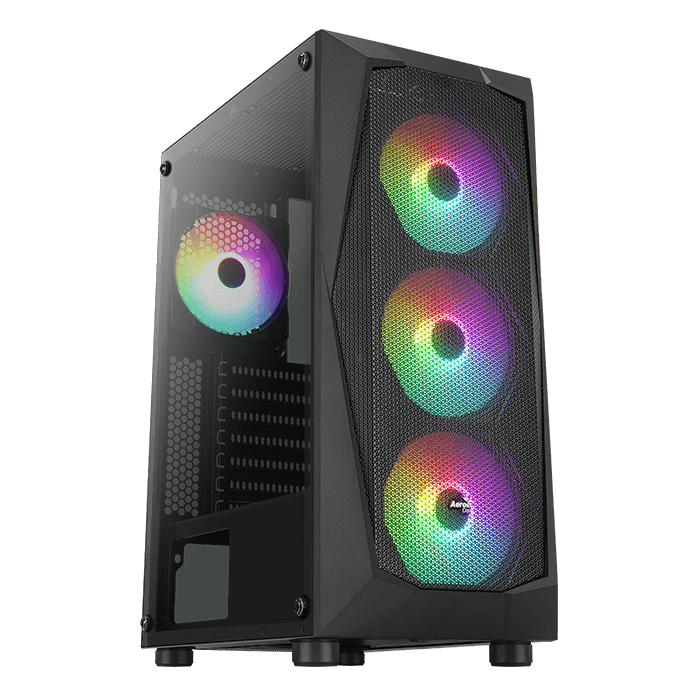 GABINETE AEROCOOL FALCON MID TOWER ATX 4XFAN ARGB