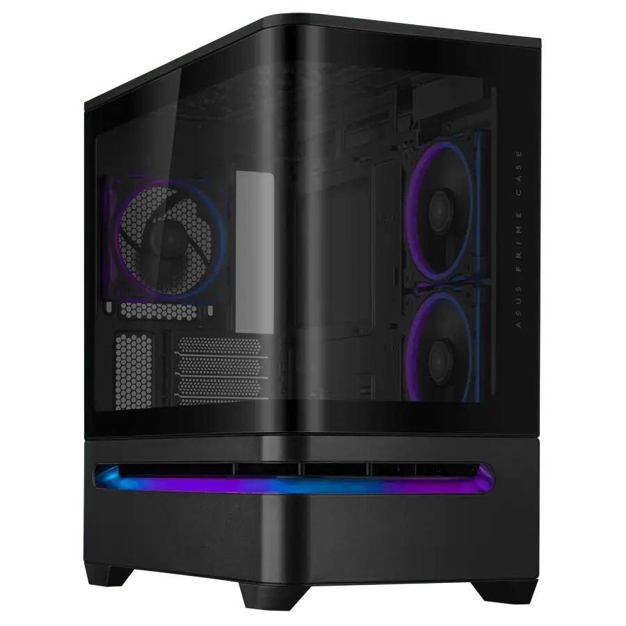 Gabinete ASUS PRIME AP202 ARGB mATX TG 3xFan ARGB Negro