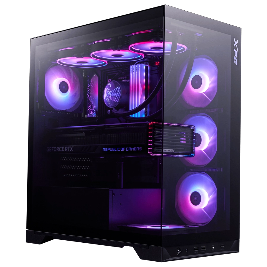Gabinete XPG INVADER X BTF Mid Tower ATX TG USB-C 5xFan ARGB Negro