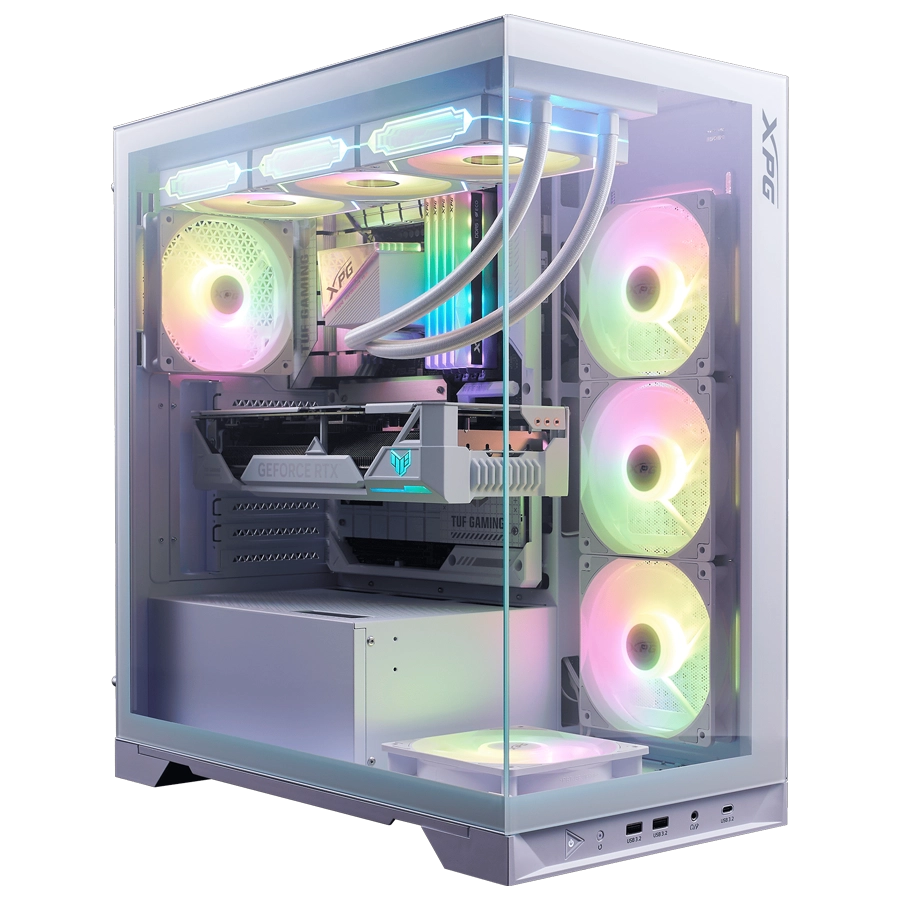 Gabinete XPG INVADER X BTF Mid Tower ATX TG USB-C 5xFan ARGB Blanco
