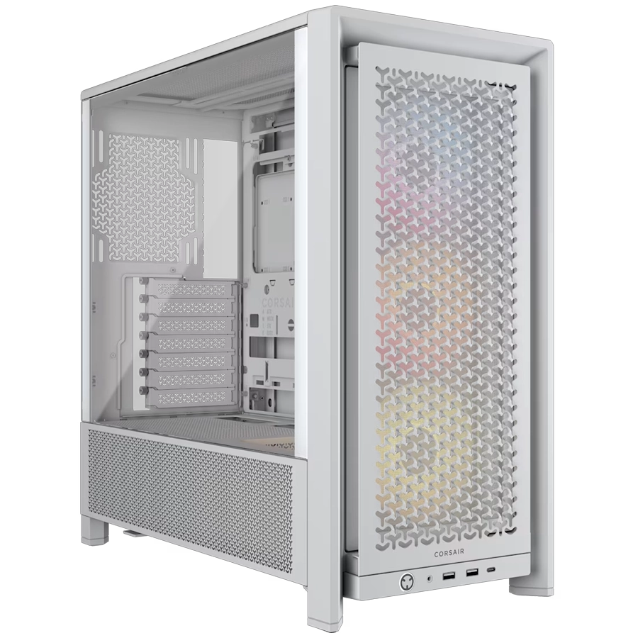 Gabinete CORSAIR FRAME 4000D RS ARGB Mid Tower E-ATX Modular TG USB-C BTF 3xFan Blanco