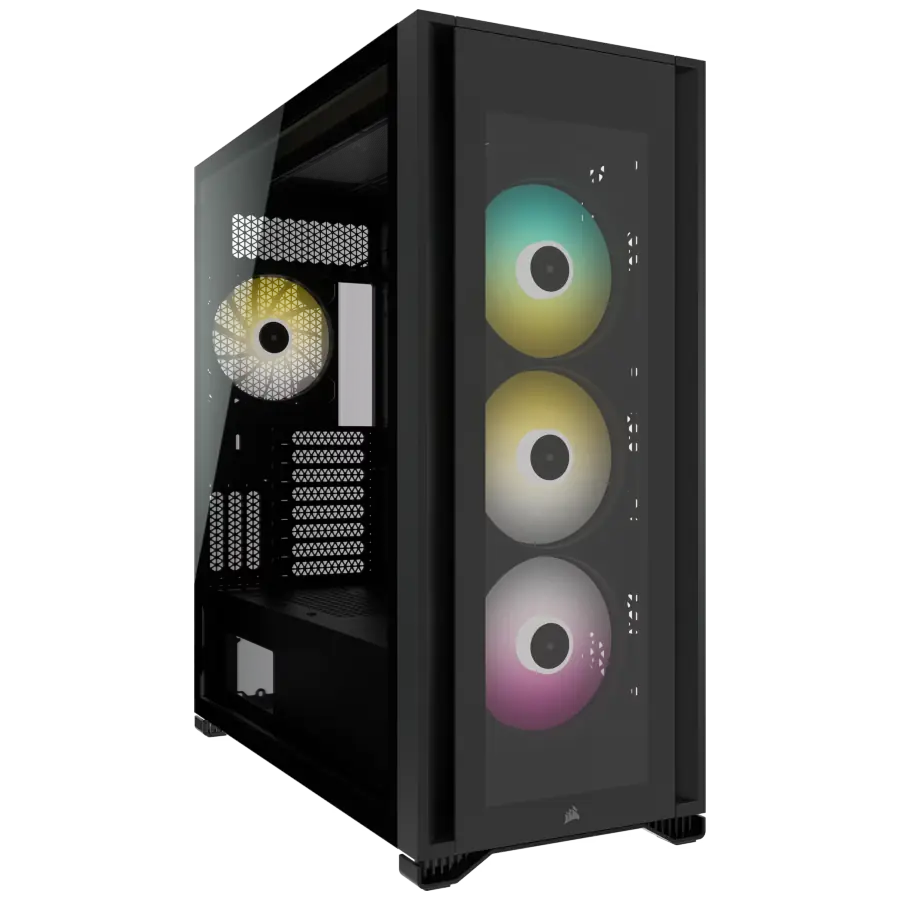 GABINETE CORSAIR ICUE 7000X RGB FULL TOWER E-ATX TG RAPIDROUTE USB-C 4X FAN NEGRO