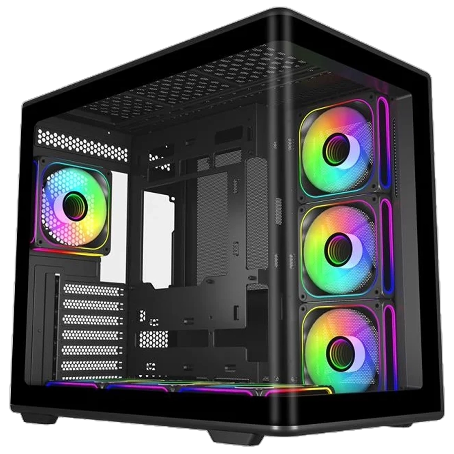 Gabinete Cooler Master Elite 600 Mid Tower ATX TG USB-C 7xFan ARGB Negro