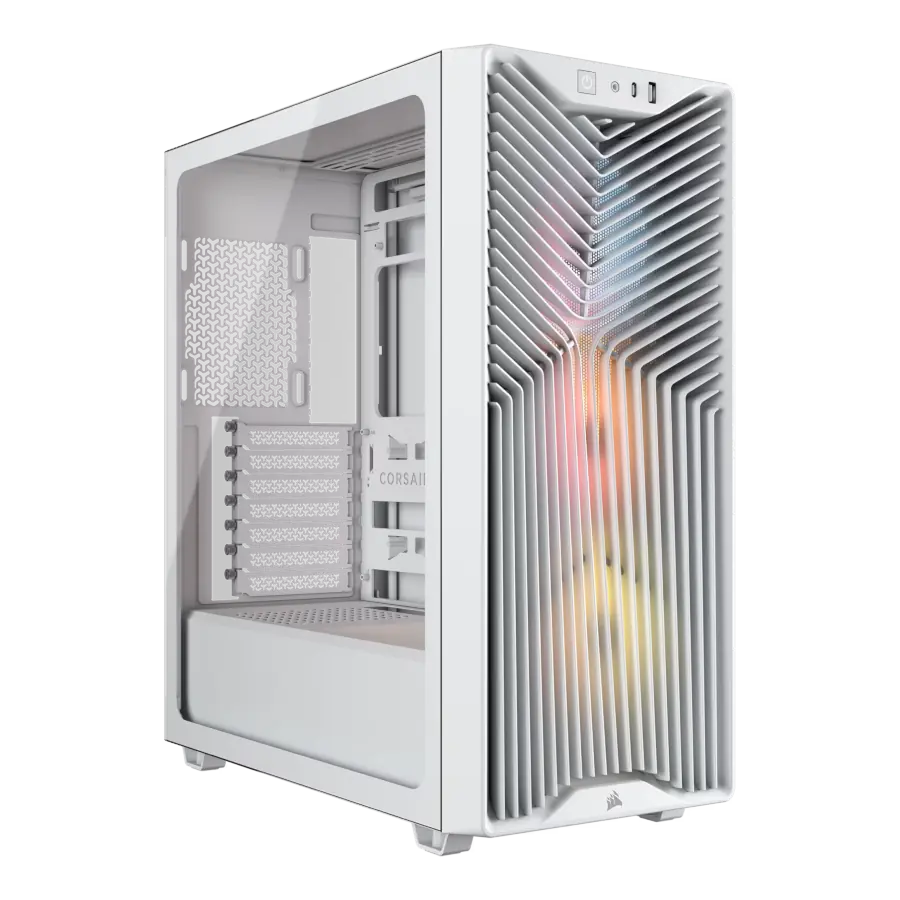 GABINETE CORSAIR 3200D RS ARGB MID TOWER ATX TG BTF USB-C 3XFAN BLANCO