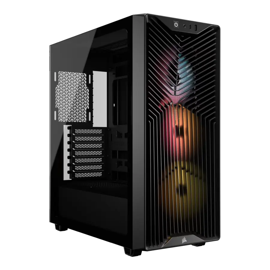 GABINETE CORSAIR 3200D RS ARGB MID TOWER ATX TG BTF USB-C 3XFAN NEGRO
