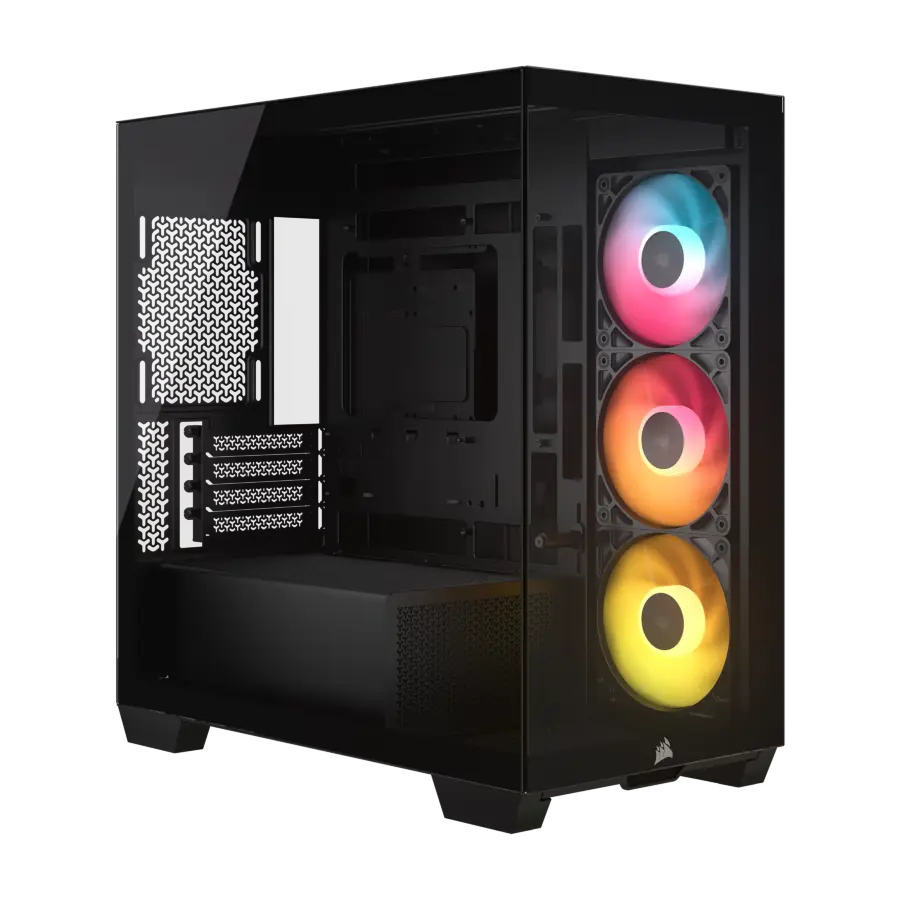 GABINETE CORSAIR FRAME 2800X RS-R ARGB MINI TOWER MATX TG BTF USB-C 3XFAN NEGRO